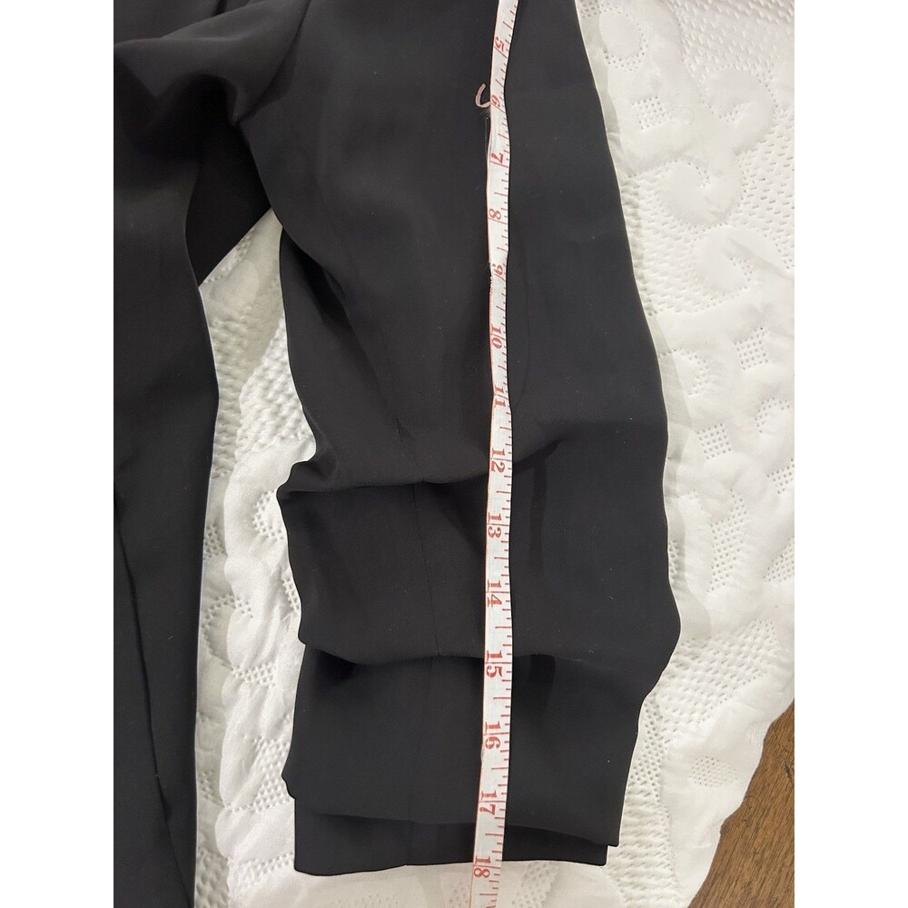Chicos Sz 0 Womens Sz 4 Blazer Business Soft Ruched 3/4 Sleeve Black NWT Lining - Picture 8 of 8